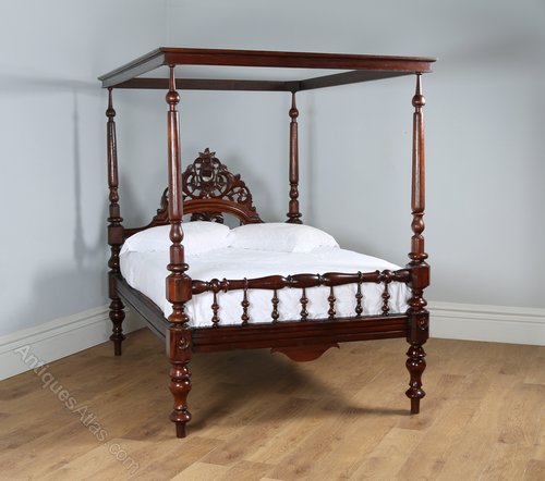 4ft 6 Victorian Colonial Raj Four Poster Bed Antiques Atlas Victorian Colonial Raj Four Poster Bed