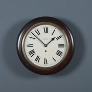 Antique 15½" Mahogany Wall Clock (Timepiece)