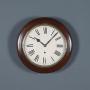 Antique 16 Mahogany Kitchen / Railway Clock