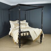 Antique 4ft 6 Victorian Four Poster Bed c1880