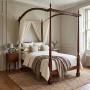 Antique English Edwardian Mahogany 3ft 6” Bed