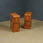 Antique Pair of Art Deco Walnut Bedsides Chests   