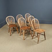 Antique Set - 6 Victorian Ash & Elm Windsor Chair