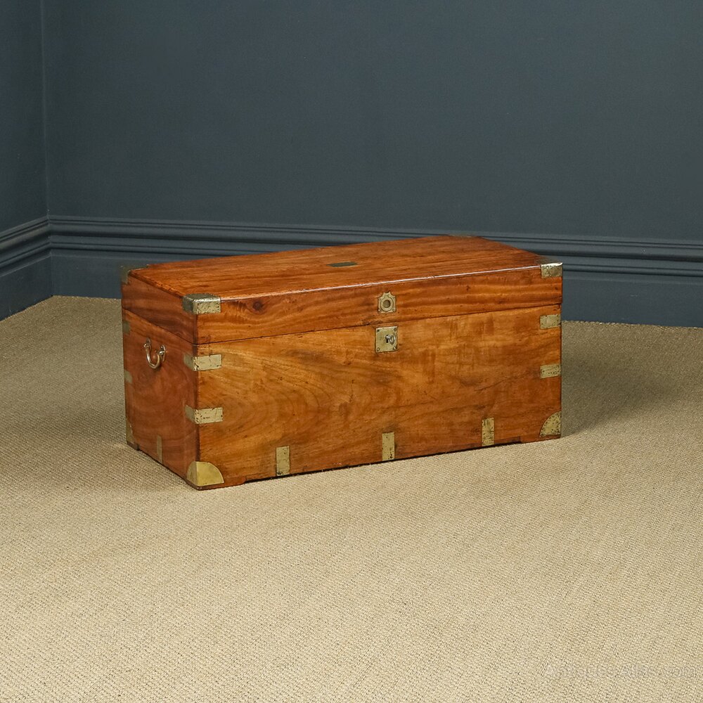 Chinese Victorian Camphor Wood Campaign Chest as236a3061 / 85144