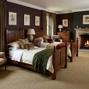 English 17th Century Style Pair of Oak Beds