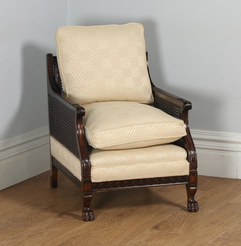 English Edwardian 3 Piece Mahogany Bergere Suite Antiques Atlas