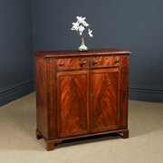 Georgian Flame Mahogany Two Door Side Cupboard