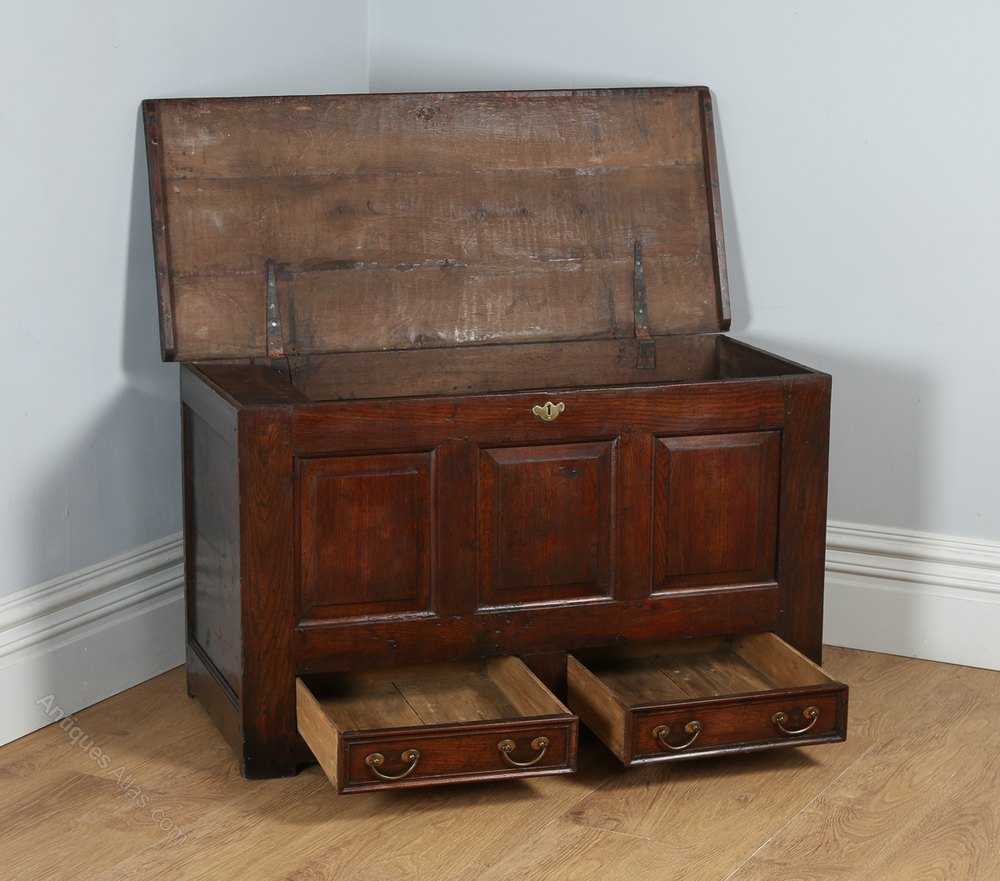 Panelled Oak Mule Chest With Drawers Antiques Atlas