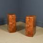 Pair of Art Deco Bow Front Bedside Tables Chests