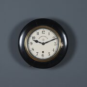 Small Ansonia Mahogany Station Wall Clock 
