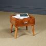 Small Art Deco Walnut Side Lamp Bedside Table