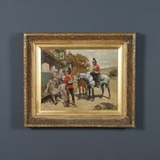 Victorian Drunken Oil Painting Gilbert Wright