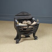 Vintage English Regency Style Cast Iron Fire Grate