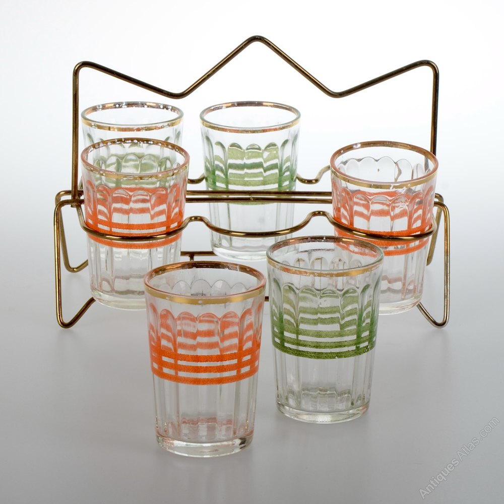 Antiques Atlas Vintage Set Of Six Shot Glasses