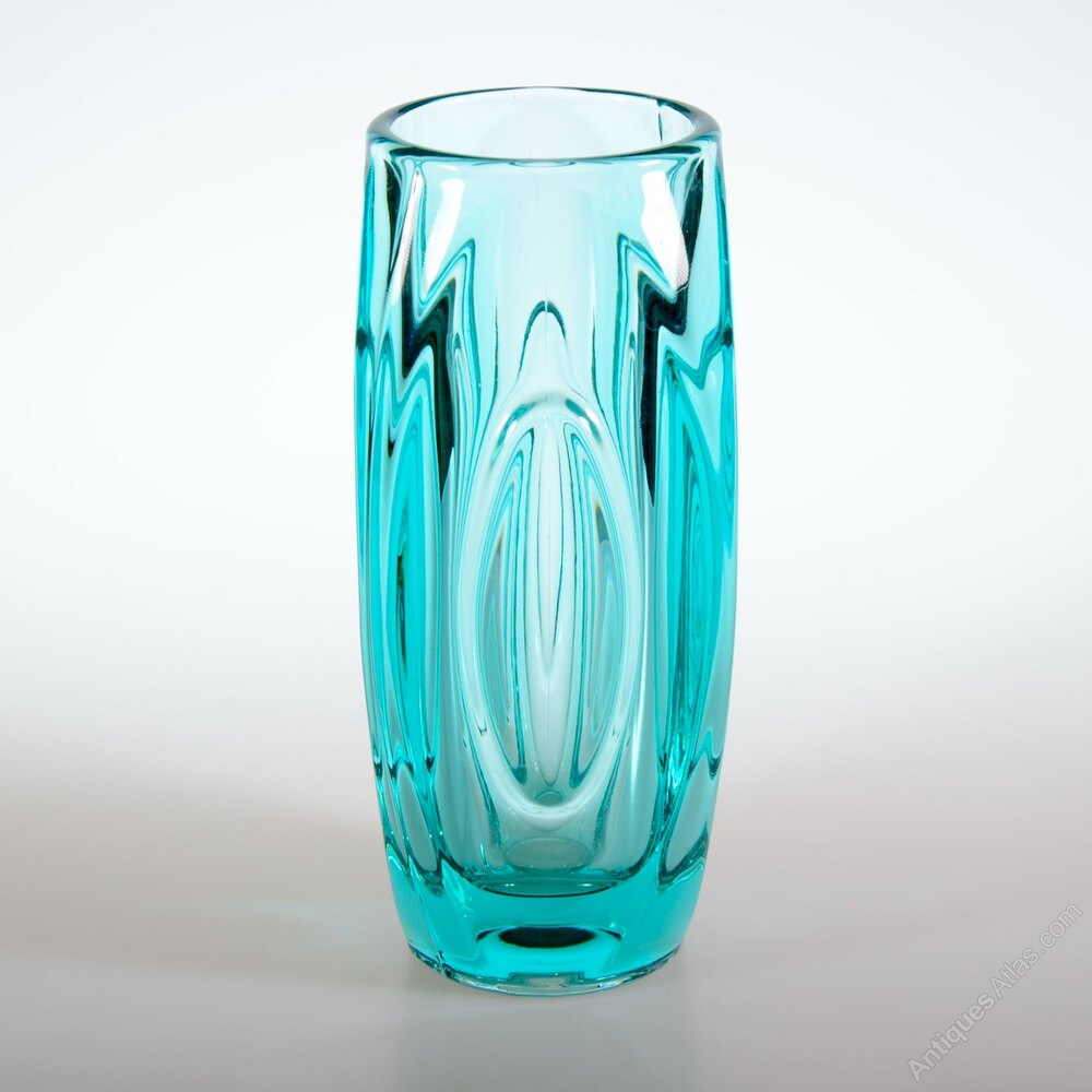 Antiques Atlas Vintage Sklo Union Lens Glass Vase as645a1428 / YAG1539/9173