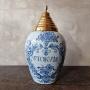 18th century Dutch delft tobacco jar. 