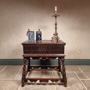 A 17th Century Bible Box On Stand.