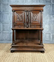 A 17th Century Oak Cupboard.