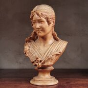 A Large 19th Century Alabaster Bust.