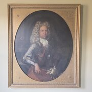 A Large Late 17th Century Portrait Of A Gentleman.
