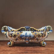 A Large Late 19thc Majolica Planter.