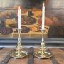 A Large Pair of 19th Century Brass Candlesticks.