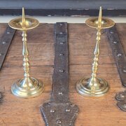 A Pair Of 17th Century Style Pricket Candlesticks.