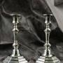 A Pair of 18th Century Silver Plated Candlesticks.