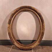 A Late 17th -18th Century Gilt Carved Oval Frame.