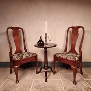 A Pair Of 18th Century Walnut Chairs.