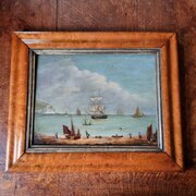 An 18th Century Marine Oil On Panel.