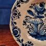 delft  blue and white