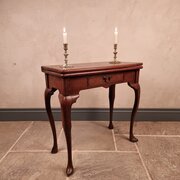 An 18th Century Padouk Foldover Table. 