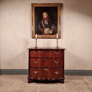 An 18th Century Serpentine Chest Of Drawers.