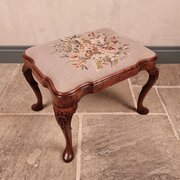 An 18th Century Style Walnut Stool. 